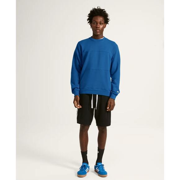 Able Made Kian men sweatshirt blue Size Large Blokecore Organic Normcore Soccer - Picture 3 of 11